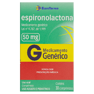 Espironolactona Eurofarma 50mg 30 comprimidos
