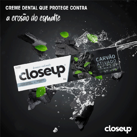 Creme Dental Carvão Ativado Menta Closeup Caixa 85g